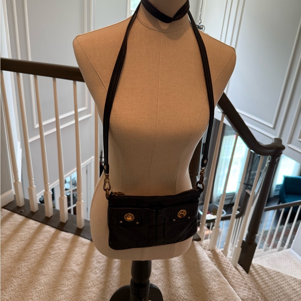 Marc By Marc Jacobs Black Crossbody Bag with Gold Details